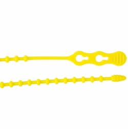 18-in Beaded Cable Tie, 140lb, Yellow