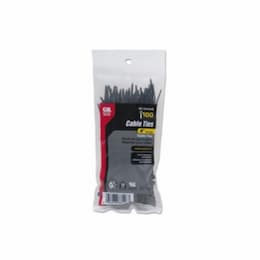 4.75-in Miniature Cable Ties, 18 lb, Black