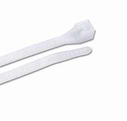 8" White Double Lock Cable Ties 
