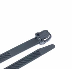 28" Black Releasable Cable Ties