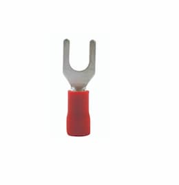 #22-18 AWG Red Spade Terminals, Stud Size #8