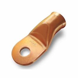 Copper Starter Lug, Bare, 6 AWG, #10 Stud