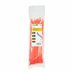 11-in Heavy Duty Cable Ties, 50lb, Orange