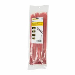 11-in Heavy Duty Cable Ties, 50lb, Red