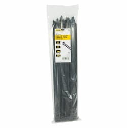 17-in Heavy Duty Cable Ties, 175lb, UV Black