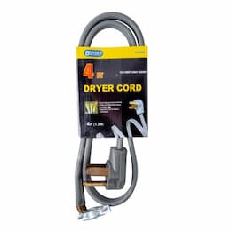 4 FT 30 Amp SRDT Grey Dryer Cord