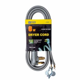 6 FT 30 Amp SRDT Grey Dryer Cord