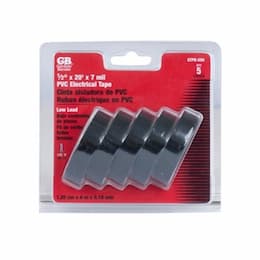 20-ft Electrical Tape, 5 Pack