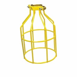 Bergen Yellow Metal Bulb Cage with Vinyl Coating