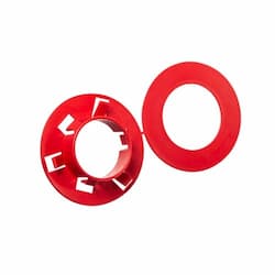 Universal Snap-In Metal Stud Bushing, Red, 50 Pack