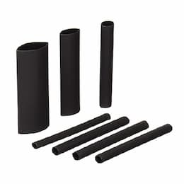 3-in Assorted Electrical Heat Shrink Tubing, Black