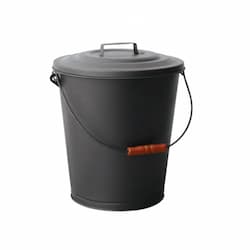 Ash Bin w/ Lid, Black