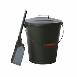 Ash Bin w/ Lid & Shovel, Olde World Iron