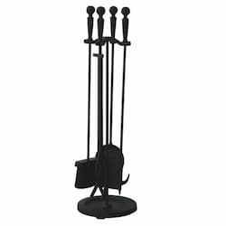 30-in Fireset w/ Ball Handles, 5-Piece, Black