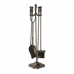 31-in 5pc Bronze Finish Fireset with Ball Handles