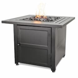 30-in Outdoor Gas Fire Pit w/ Steel Mantel, Liquid Propane