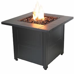 30-in Outdoor Gas Firepit w/ Embossed Steel Base