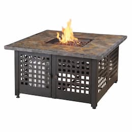 Endless Summer 41-in Elizabeth Outdoor Gas Fire Pit w/ Slate-Marble Mantel, LP