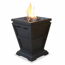 14.9-in Outdoor Gas Fire Column, Liquid Propane, Black