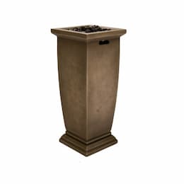 28-in Outdoor Gas Fire Column, Liquid Propane, Slate