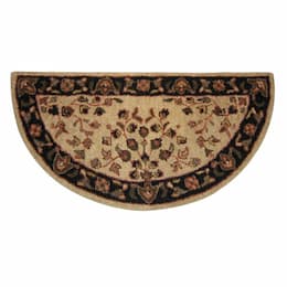 Beige w/ Black Hand Tufted Wool Rug