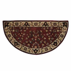 Red & Beige Hand Tufted Wool Rug