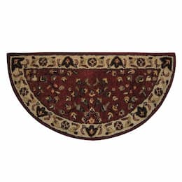 Red & Beige Hand Tufted Wool Rug