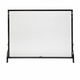 Medium Fireplace Screen, Wrought Iron, 1-Panel, Black