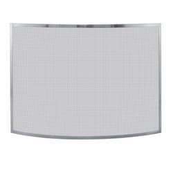 Fireplace Screen, Curved, 1-Panel, Pewter