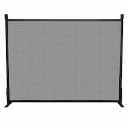 Fireplace Screen, Craftsman Design, 1-Panel, Black