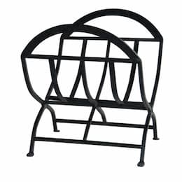 22-In Wide Black Wrought Iron Log Holder