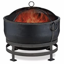 28.3-in Wood-Burning Fire Pit w/ Kettle Design, Oil Rubbed Bronze