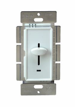 Three-Way Back Light Incandescent Slide Dimmer Control, Almond