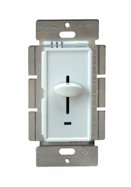 Ivory Three-Way Back Light Incandescent Slide Dimmer Control