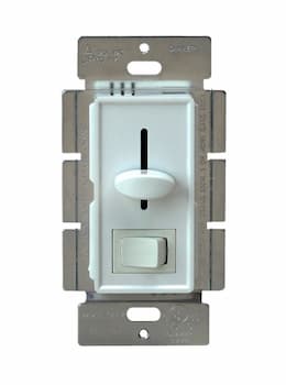 Light Almond Three-Way Incandescent Slide Dimmer w/ Switch