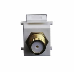 Light Almond Female to Female Gold F-Type Coupler Bulkhead