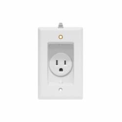 15 Amp Tamper Resistant Recessed Single Receptacle, White