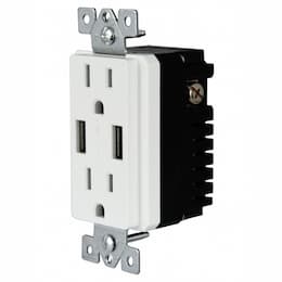 Enerlites Ultra-High Speed Dual USB Charger 15A Duplex Tamper Resistant Receptacle