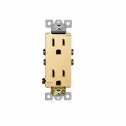 Enerlites 15 Amp Tamper Resistant Duplex Receptacle, Gold