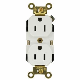 15 Amp Tamper Resistant Industrial Grade Duplex Receptacle, Ivory