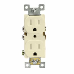 Almond Push-in & Side Wired Self-Grounding Tamper Resist Duplex Receptacle