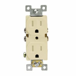 Ivory Push-in & Side Wired Self-Grounding Tamper Resist Duplex Receptacle