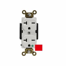 Red Hospital Industrial Straight Blade 20A High Voltage Duplex Receptacle