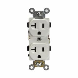 Brown Industrial Grade 2-Pole 20A Duplex Receptacle