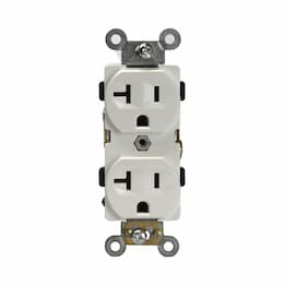 Brown Industrial Grade 2-Pole 20A Duplex Receptacle