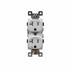 20 Amp Tamper Resistant Half Controlled Duplex Receptacle, White