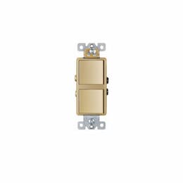 15 Amp Decorator Combination Switch, Side Wire Only, Gold