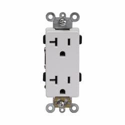 Ivory Industrial Grade Decorator 20A Duplex Receptacles