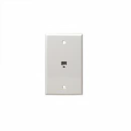 Telephone and CATV 1-Gang Single RJ11 Jack Wall Outlet, White