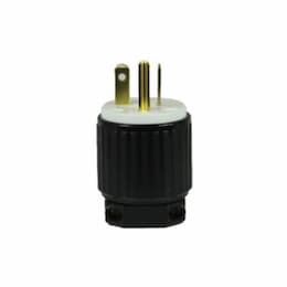 Black Industrial Grade Straight Blade 20A High Voltage Plug 